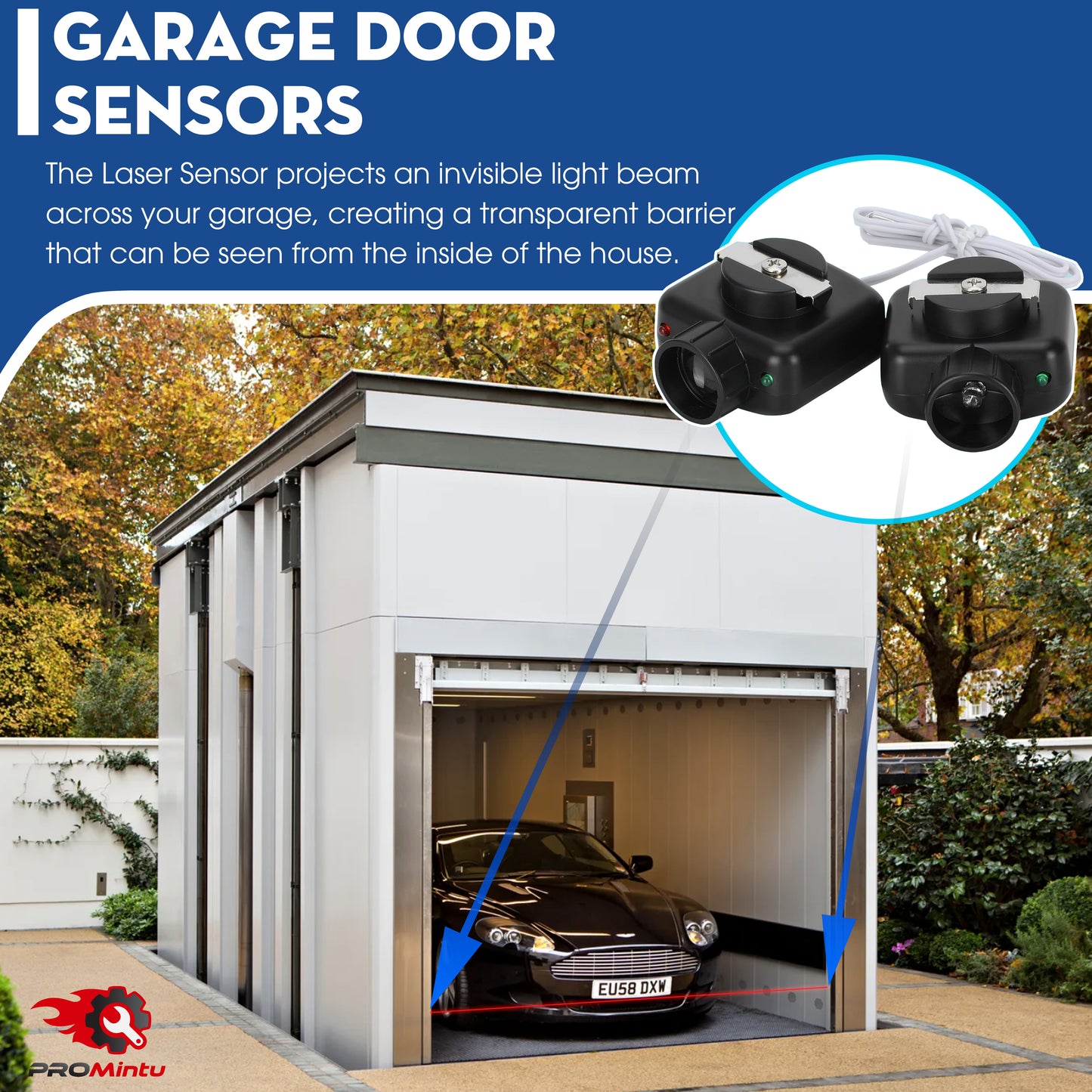 Upgraded 2 Pack for Linear Garage Door Sensor Replacement, for Linear Garage Door Sensors HAE00002 LSO50 LDO33 LDO50, Compatible with Linear Door Window Sensor, Garage Door Safety Sensor