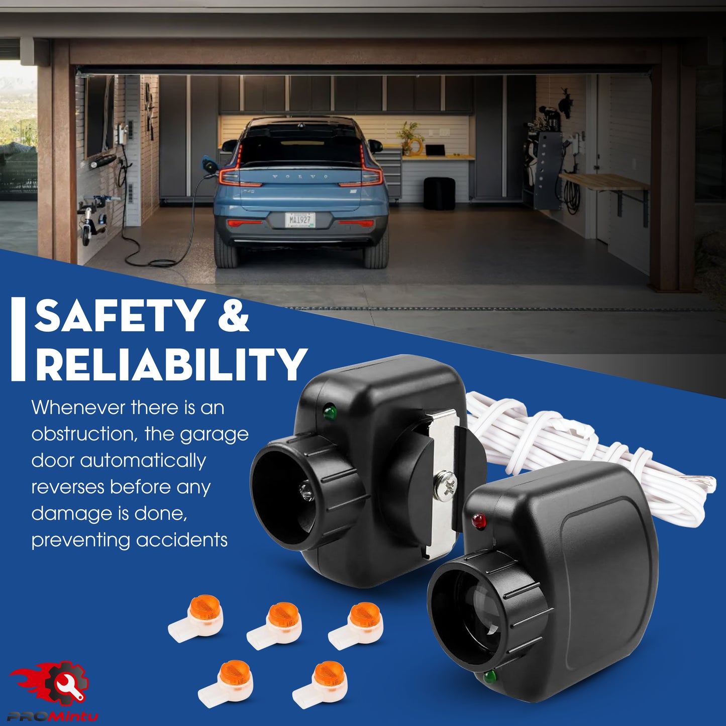 Upgraded 2 Pack for Linear Garage Door Sensor Replacement, for Linear Garage Door Sensors HAE00002 LSO50 LDO33 LDO50, Compatible with Linear Door Window Sensor, Garage Door Safety Sensor