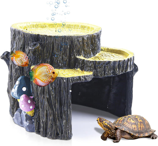Fish Tank Decorations, Aquarium Decor for Betta Fish Tank Accessories with Plants, Aquarium Accessories, Turtle Tank Decorations, Fish Hideout, Large Tank Ornaments